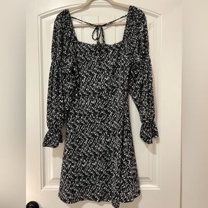 Topshop black/white printed dress